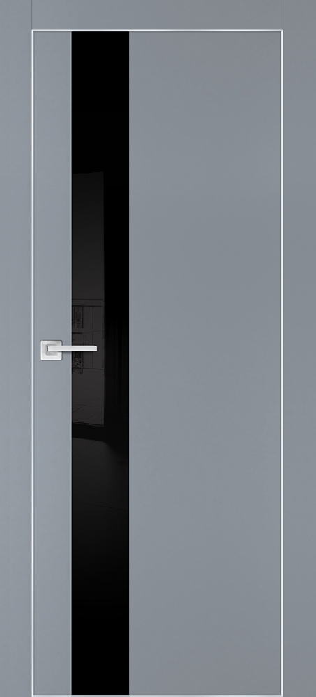 Межкомнатная дверь PX-10  AL кромка с 4-х ст. Серый матовый