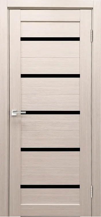Фото Межкомнатная дверь Легенда X-3 тон Кремовая лиственница Остекление Лакобель черное