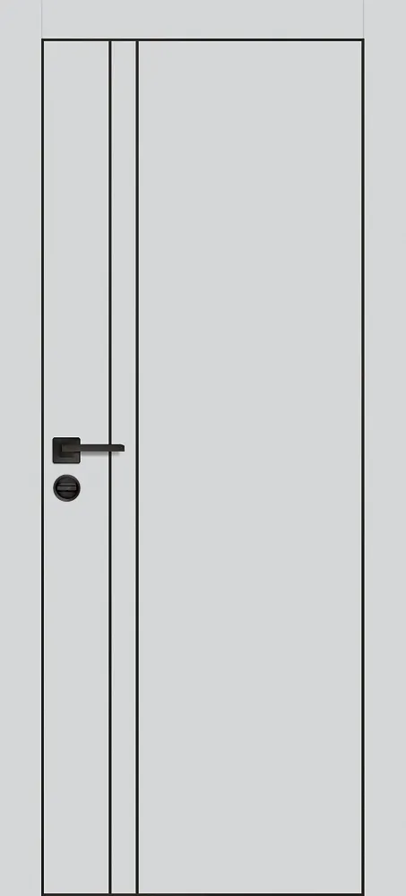 Межкомнатная дверь PX-20  черная кромка с 4-х ст. Сапфир матовый