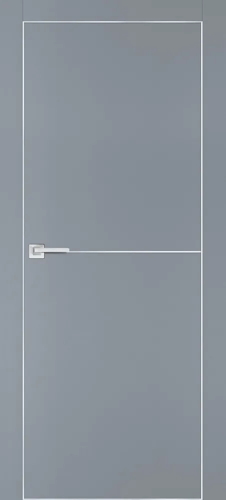 Межкомнатная дверь PX-19 AL кромка с 4-х ст. Серый матовый