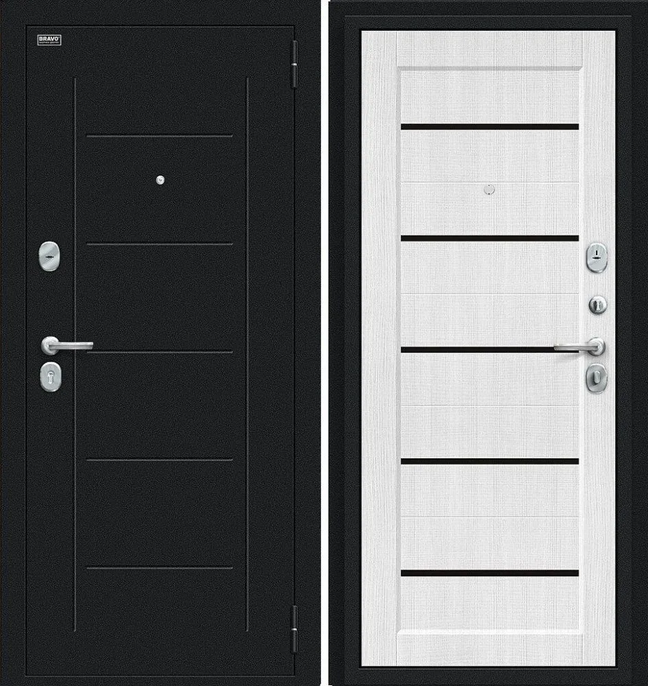 Дверь Браво Борн Букле черное/Snow Melinga DIS006319